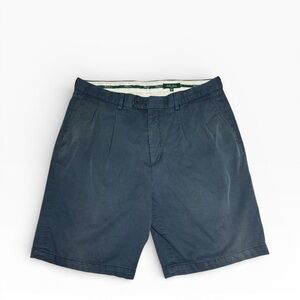 Bobby Jones Navy Blue Pleated Golf Shorts Size 35 9 Inch Inseam Cotton Blend EUC